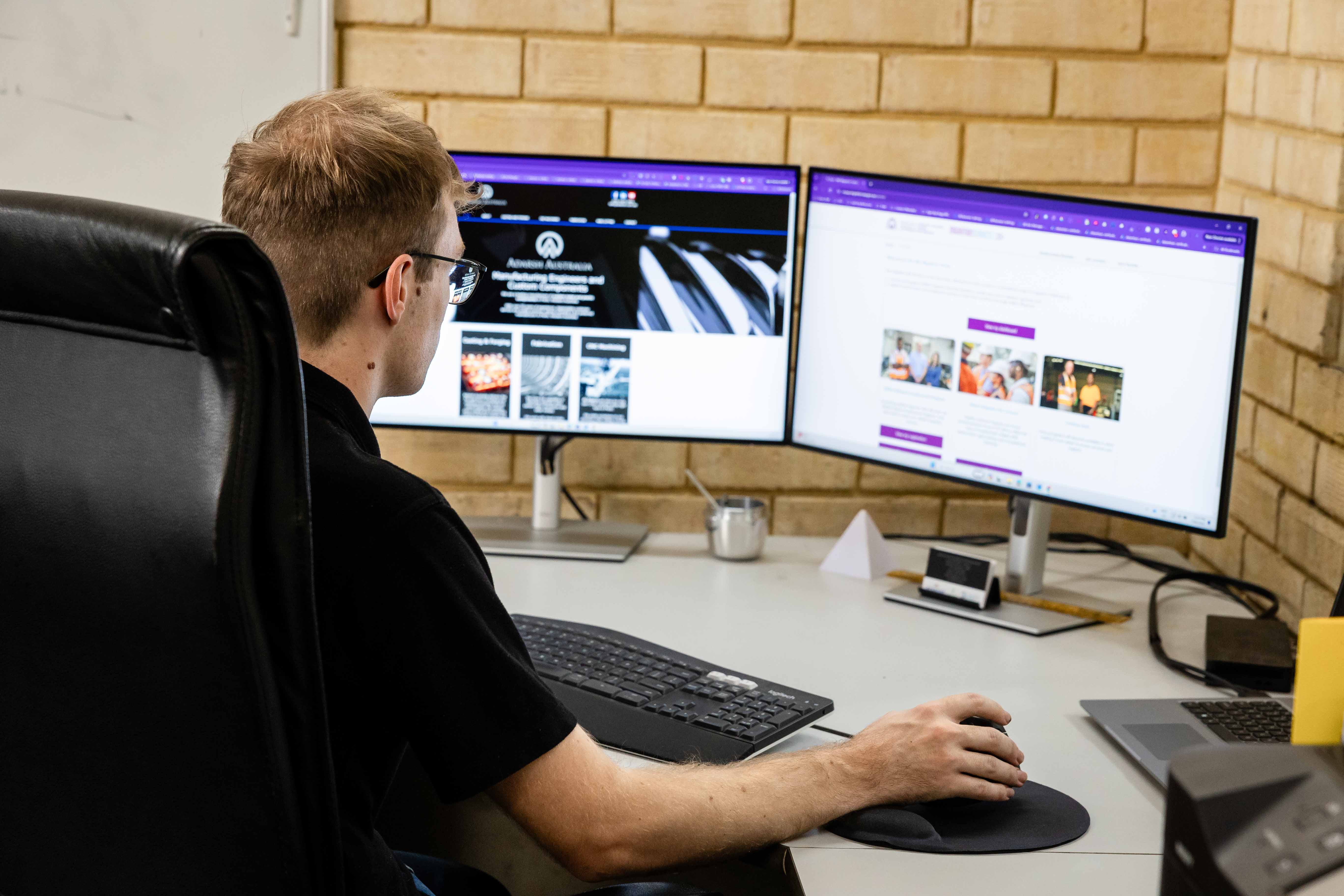 A man accessing the Migration WA Portal