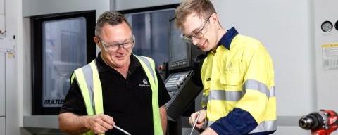 Pictured: SMER employer and migrant from Adarsh Australia in their business workshop.